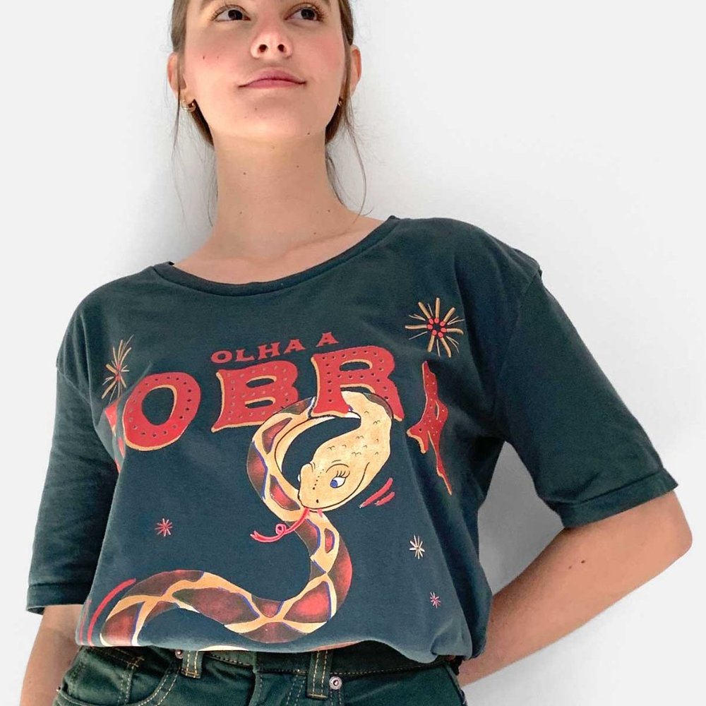 Anthropologie Farm Rio Vintage Green Tshirt - Picture 2 of 8